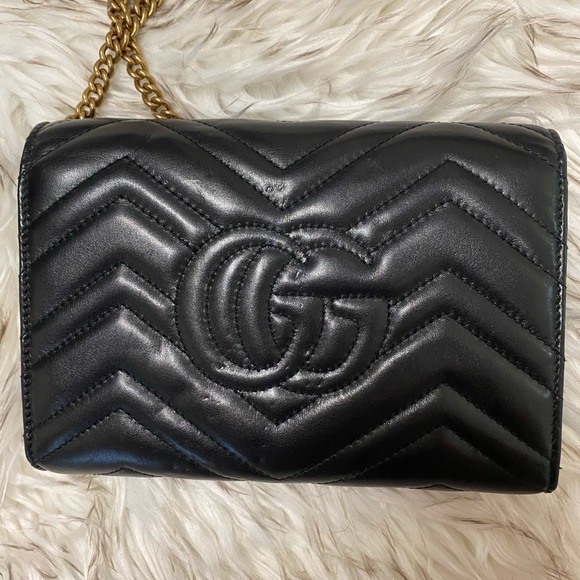 Black Gucci Marmot bag with wallet features - Picture 3 of 5